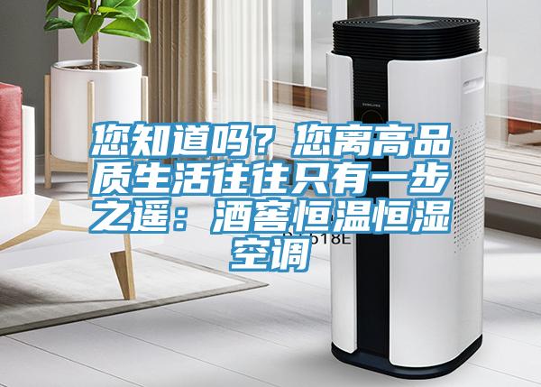 您知道嗎？您離高品質生活往往只有一步之遙：酒窖恒溫恒濕空調