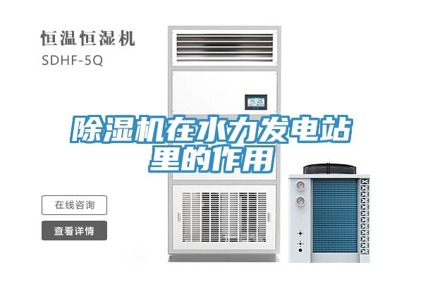 除濕機在水力發電站里的作用