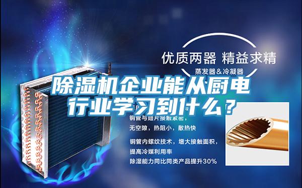 除濕機企業(yè)能從廚電行業(yè)學習到什么？